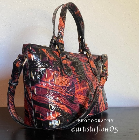 NEW! Brahmin Mini Asher Satchel Crossbody In Spice - Picture 5 of 15